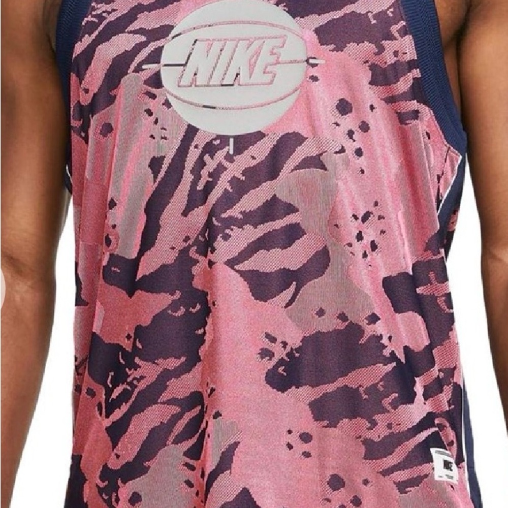 Nike Pink and Navy dri-fit Graphic Tank
